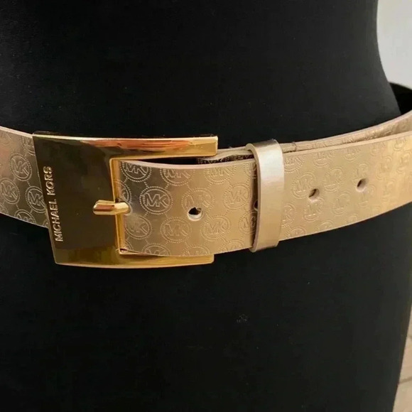 Michael Kors Womens Rose Gold Logo Belt - Picture 6 of 7